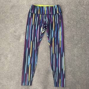 Brooks Pants Womens Small Multicolor Striped Running Yoga Leggings Style 221347
